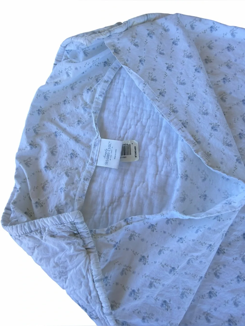 Simply Shabby Chic British Rose 2-Piece King Quilt Set Reversible Blue Gray GUC